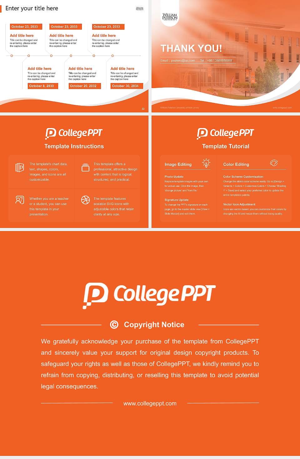 William Paterson University of New Jersey Lecture Sharing and Networking Event PPT Template4:3 ratio PPT effect preview image4