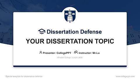Wheaton College Graduation Thesis Defense PPT Template