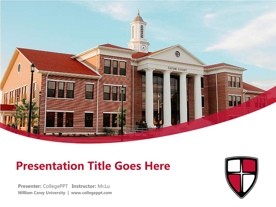 William Carey University Course/Courseware Creation PPT Template4:3 ratio PPT effect preview image5