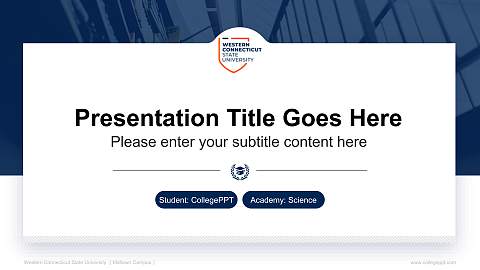 Western Connecticut State University （Midtown Campus） National Scholarship Defense PPT Template