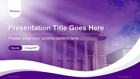 Williams College Lecture Sharing and Networking Event PPT Template