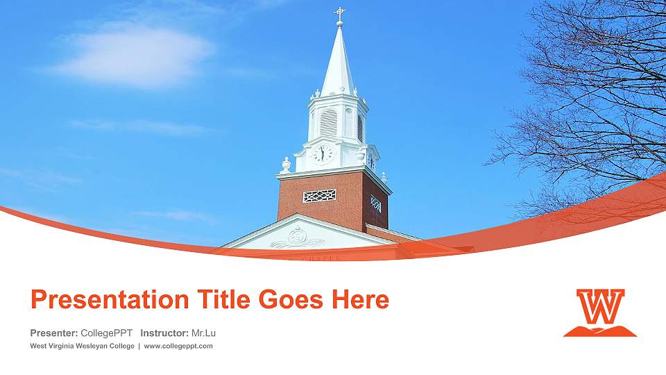West Virginia Wesleyan College Course/Courseware Creation PPT Template16:9 ratio PPT effect preview image