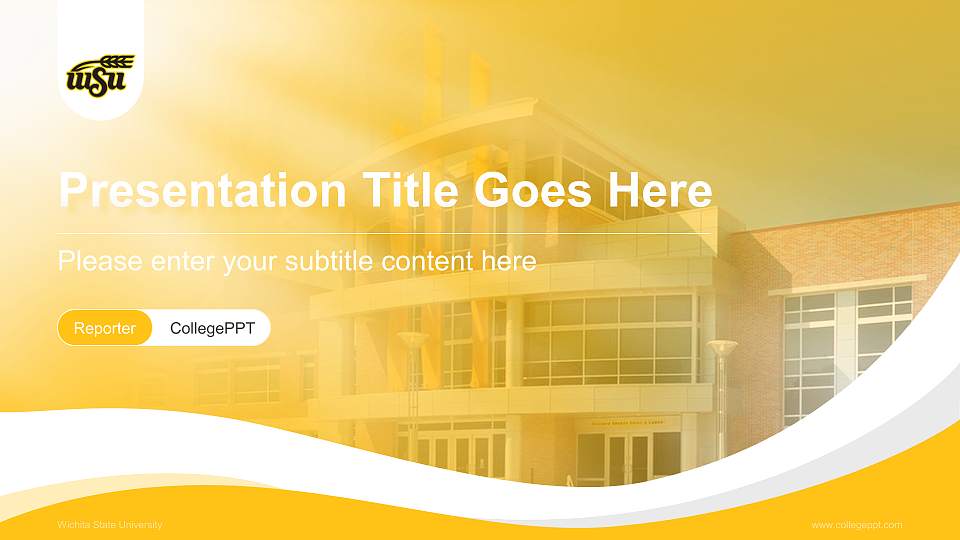 Wichita State University Lecture Sharing and Networking Event PPT Template16:9 ratio PPT effect preview image