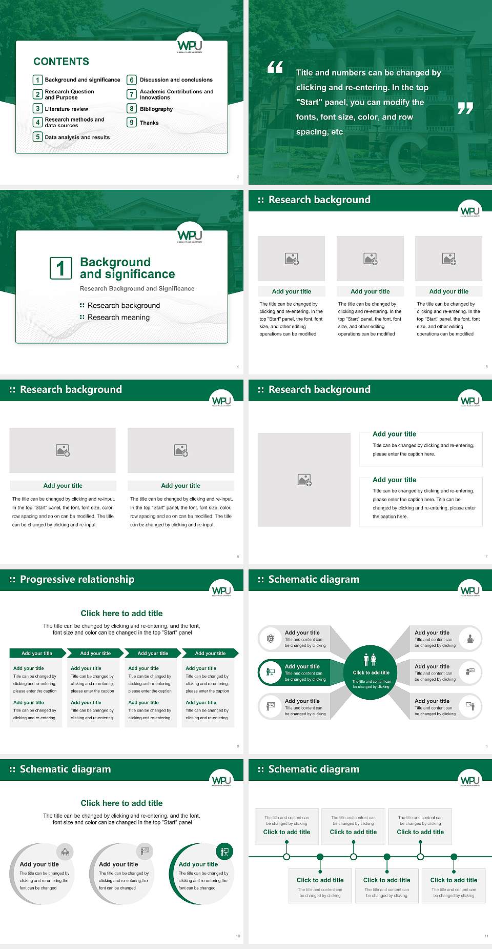 William Peace University Graduation Thesis Defense PPT Template4:3 ratio PPT effect preview image2