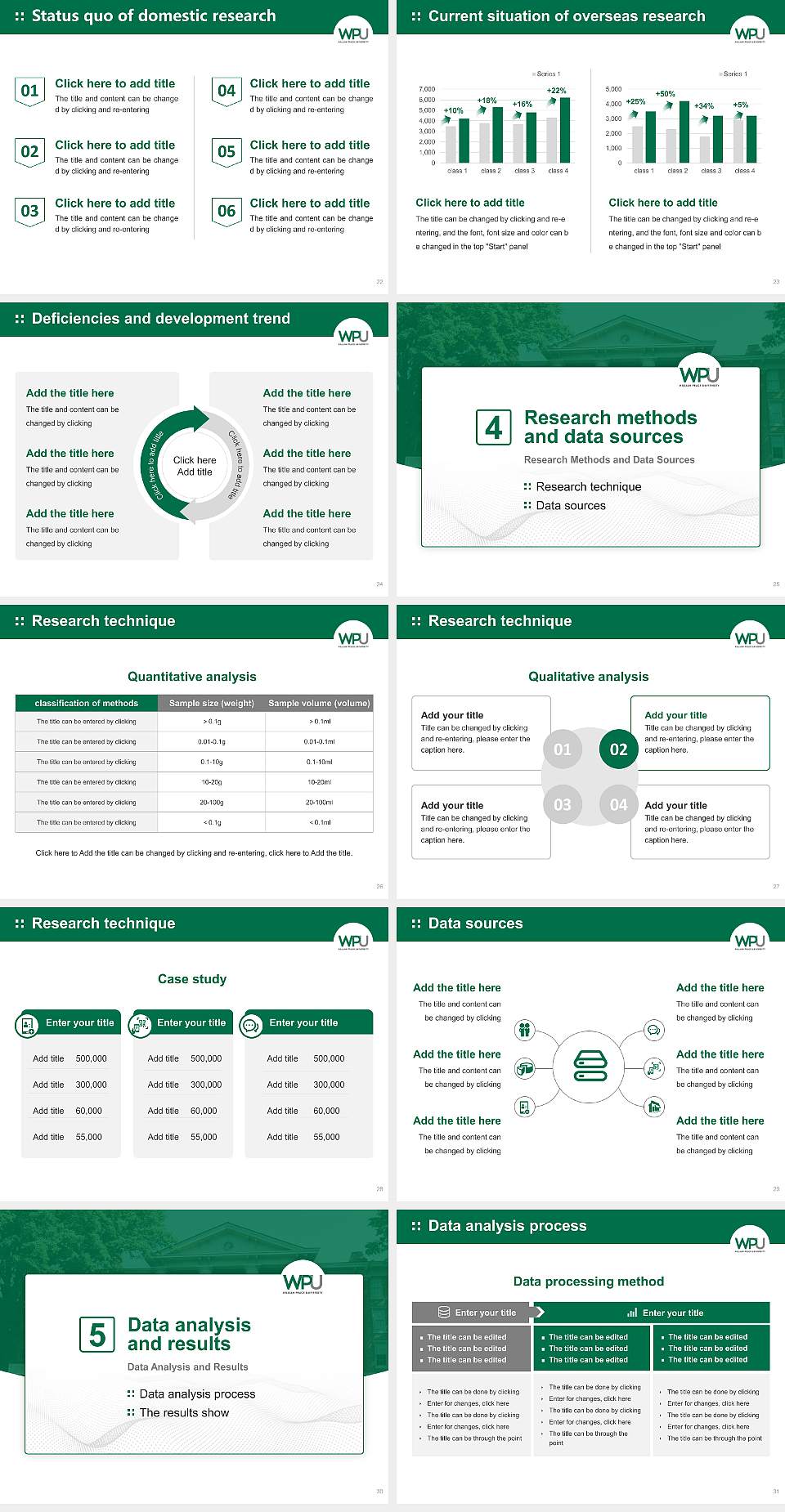 William Peace University Graduation Thesis Defense PPT Template4:3 ratio PPT effect preview image4