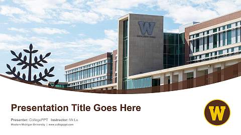 Western Michigan University Course/Courseware Creation PPT Template
