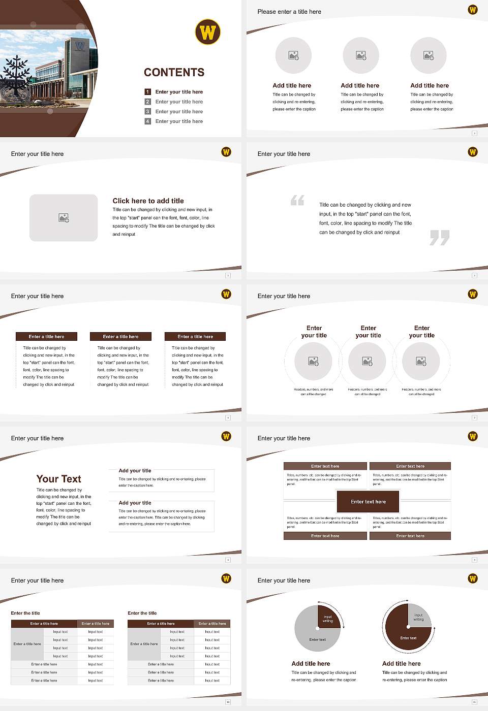 Western Michigan University Course/Courseware Creation PPT Template16:9 ratio PPT effect preview image2