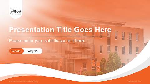 William Paterson University of New Jersey Lecture Sharing and Networking Event PPT Template