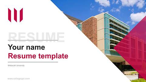 Whitworth University Resume PPT Template