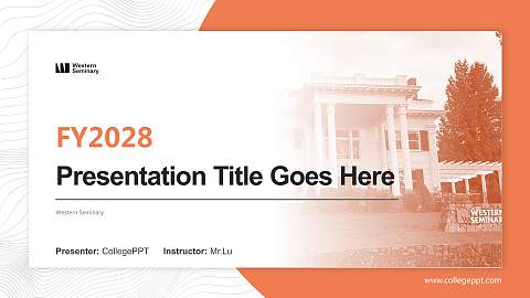 Western Seminary Academic Presentation/Research Findings Report PPT Template
