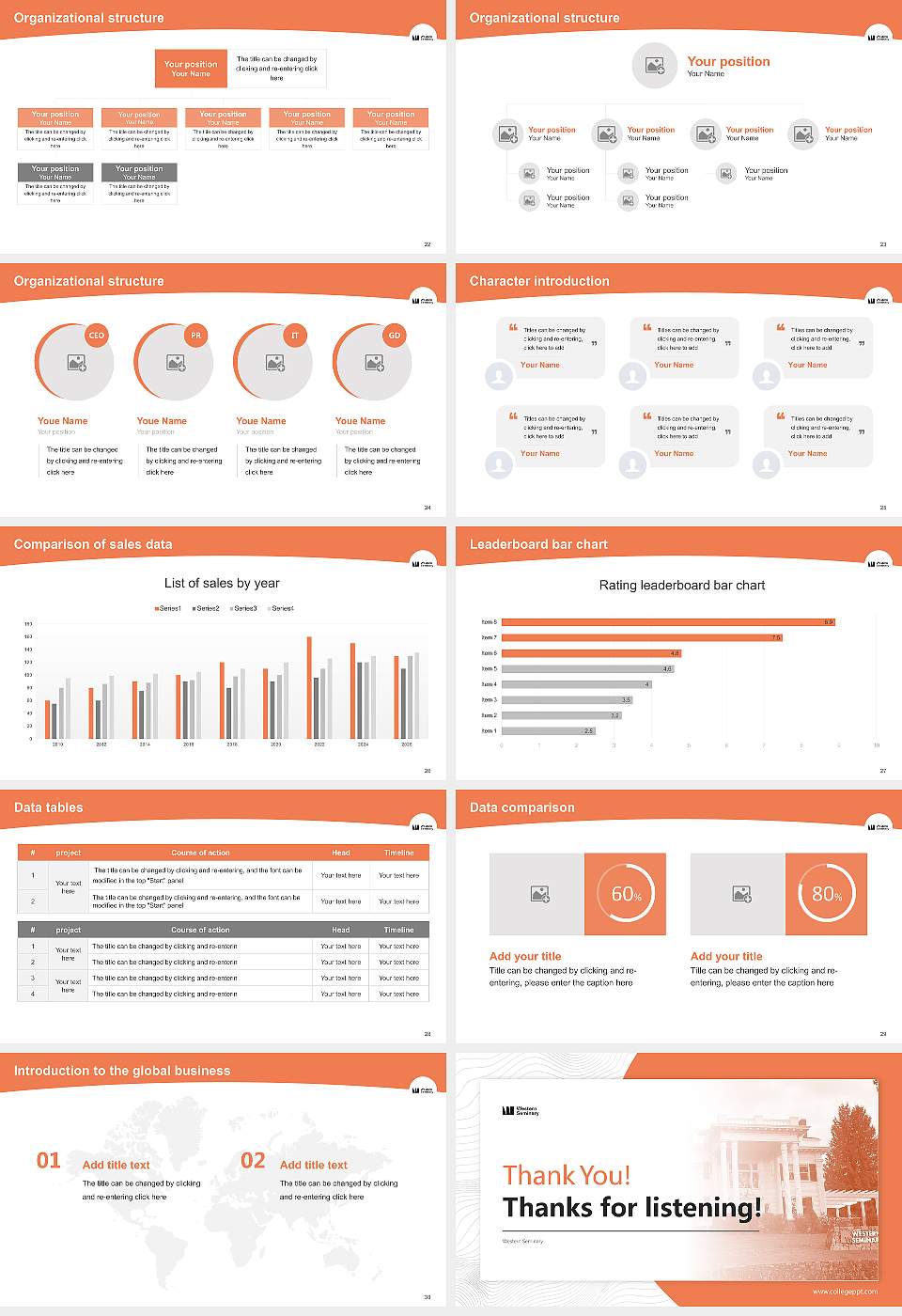 Western Seminary Academic Presentation/Research Findings Report PPT Template16:9 ratio PPT effect preview image4