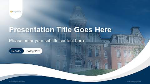 West Virginia University Lecture Sharing and Networking Event PPT Template