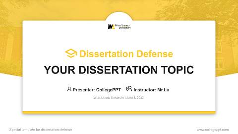West Liberty University Graduation Thesis Defense PPT Template