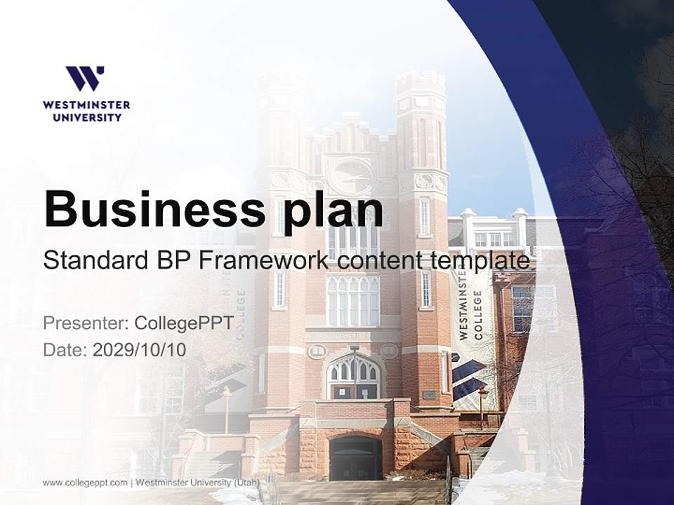 Westminster University (Utah) Competition/Entrepreneurship Contest PPT Template4:3 ratio PPT effect preview image9