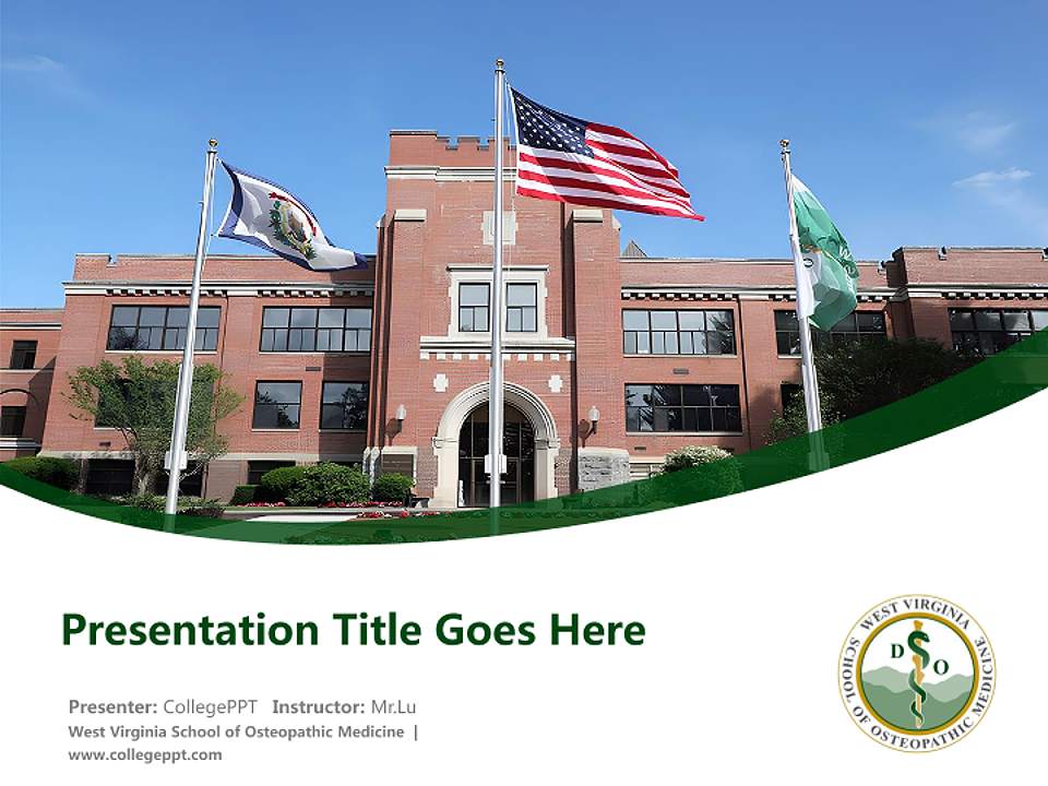 West Virginia School of Osteopathic Medicine Course/Courseware Creation PPT Template4:3 ratio PPT effect preview image5