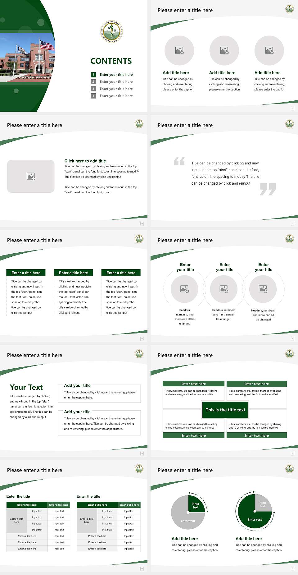 West Virginia School of Osteopathic Medicine Course/Courseware Creation PPT Template4:3 ratio PPT effect preview image2