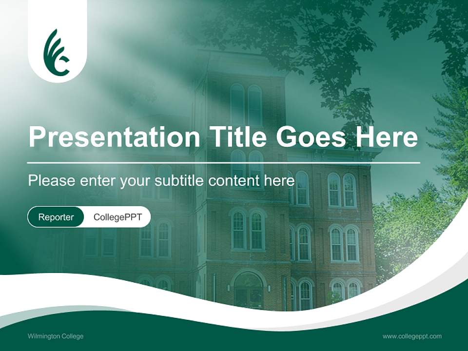 Wilmington College Lecture Sharing and Networking Event PPT Template4:3 ratio PPT effect preview image4