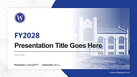 Wilson College Academic Presentation/Research Findings Report PPT Template