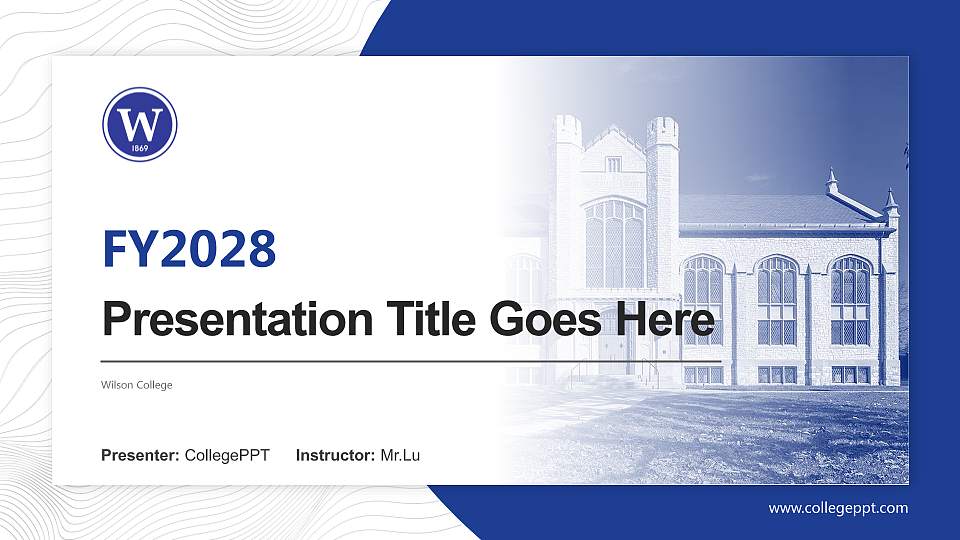 Wilson College Academic Presentation/Research Findings Report PPT Template16:9 ratio PPT effect preview image