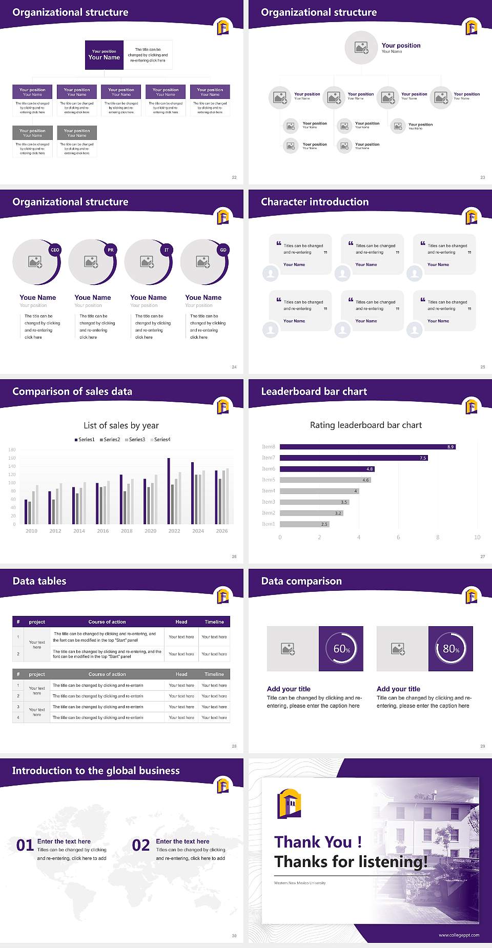 Western New Mexico University Academic Presentation/Research Findings Report PPT Template4:3 ratio PPT effect preview image4