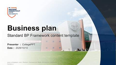 Western Connecticut State University（Westside Campus） Competition/Entrepreneurship Contest PPT Template