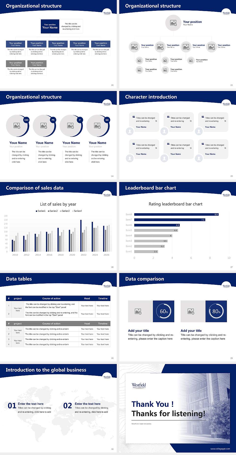 Westfield State University Academic Presentation/Research Findings Report PPT Template4:3 ratio PPT effect preview image4