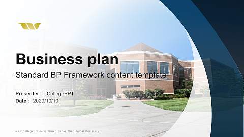 Winebrenner Theological Seminary Competition/Entrepreneurship Contest PPT Template