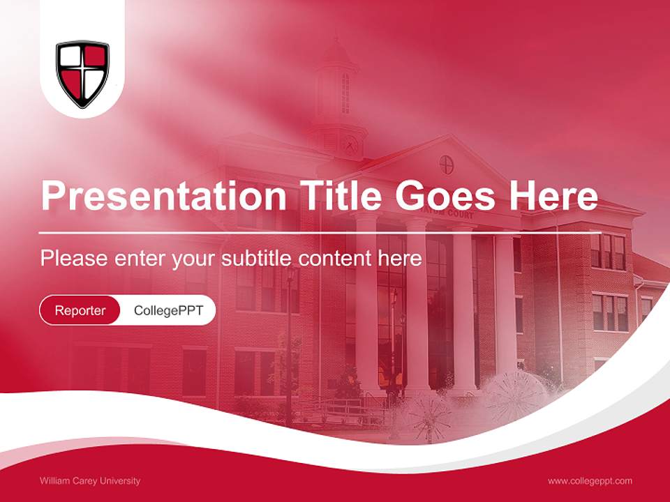 William Carey University Lecture Sharing and Networking Event PPT Template4:3 ratio PPT effect preview image4