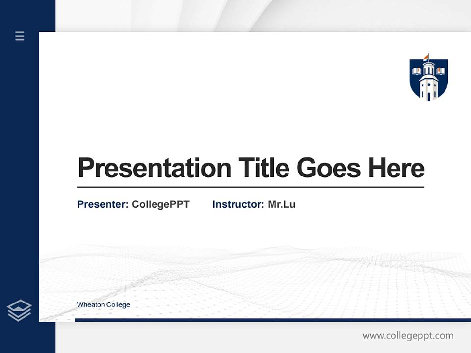 Wheaton College Thesis Proposal/Graduation Defense PPT Template4:3 ratio PPT effect preview image5
