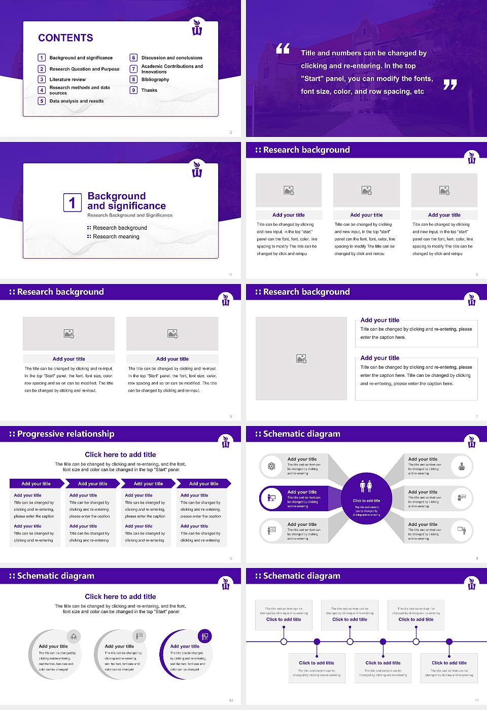 Winona State University Graduation Thesis Defense PPT Template16:9 ratio PPT effect preview image2
