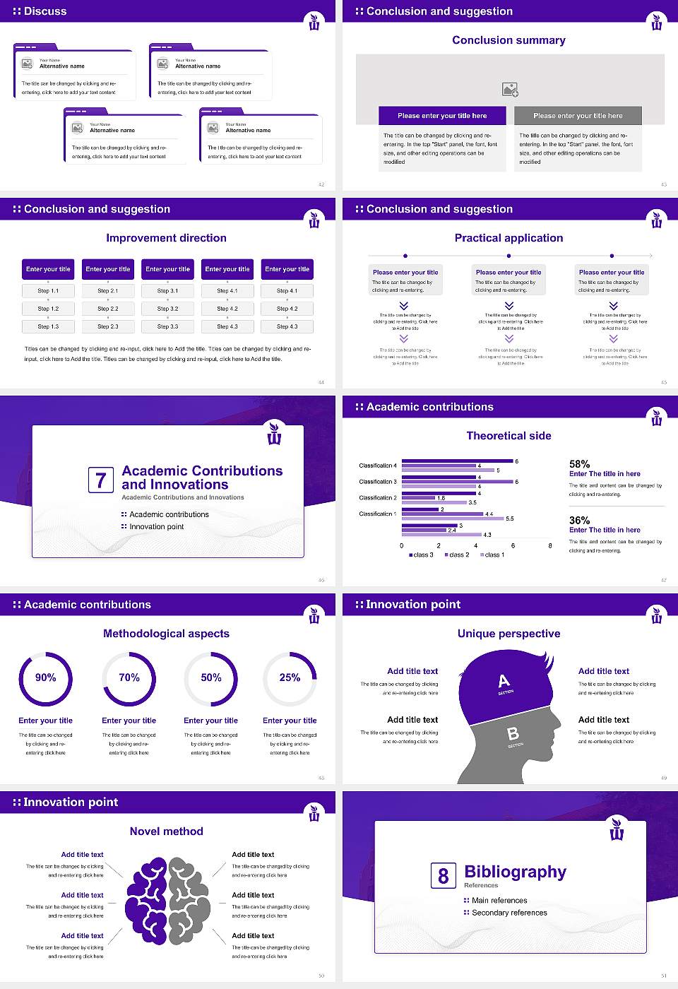 Winona State University Graduation Thesis Defense PPT Template16:9 ratio PPT effect preview image6