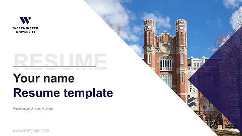 Westminster University (Utah) Resume PPT Template