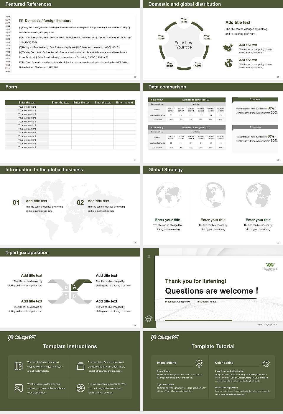 William Woods University Thesis Proposal/Graduation Defense PPT Template16:9 ratio PPT effect preview image4