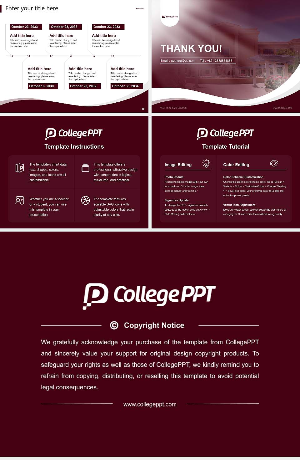 West Texas a & M University Lecture Sharing and Networking Event PPT Template4:3 ratio PPT effect preview image4