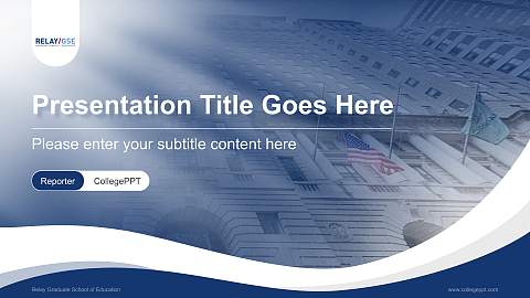 Relay Graduate School of Education Lecture Sharing and Networking Event PPT Template