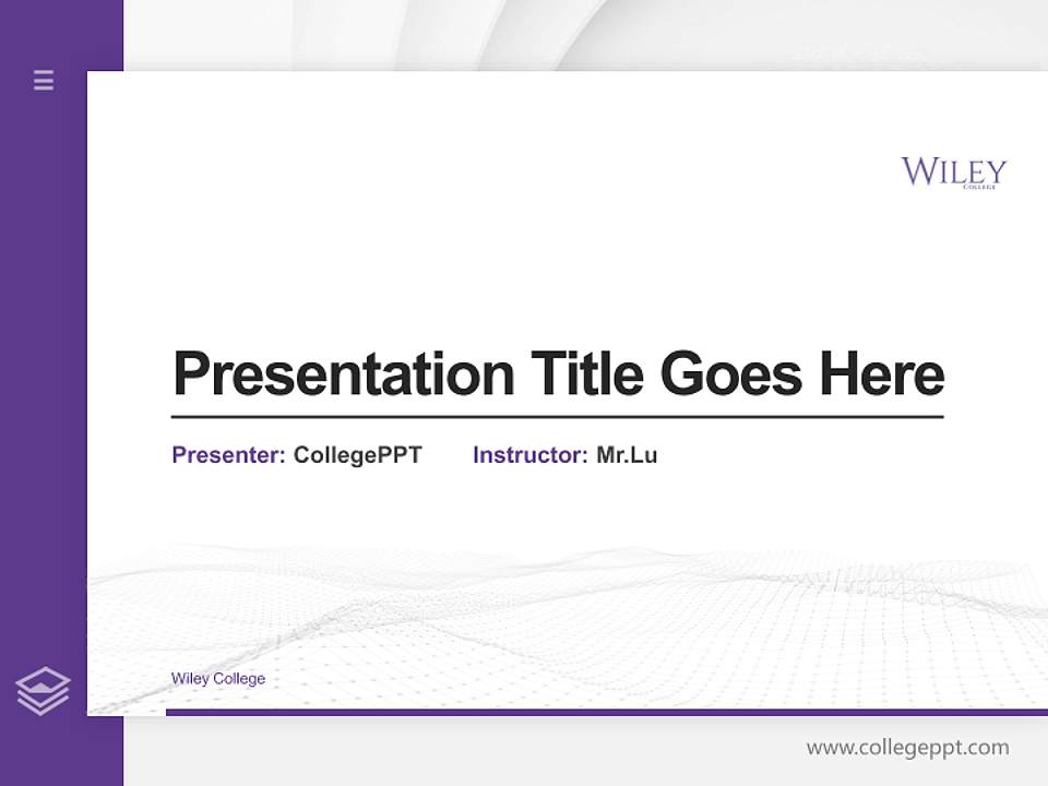 Wiley College Thesis Proposal/Graduation Defense PPT Template4:3 ratio PPT effect preview image5