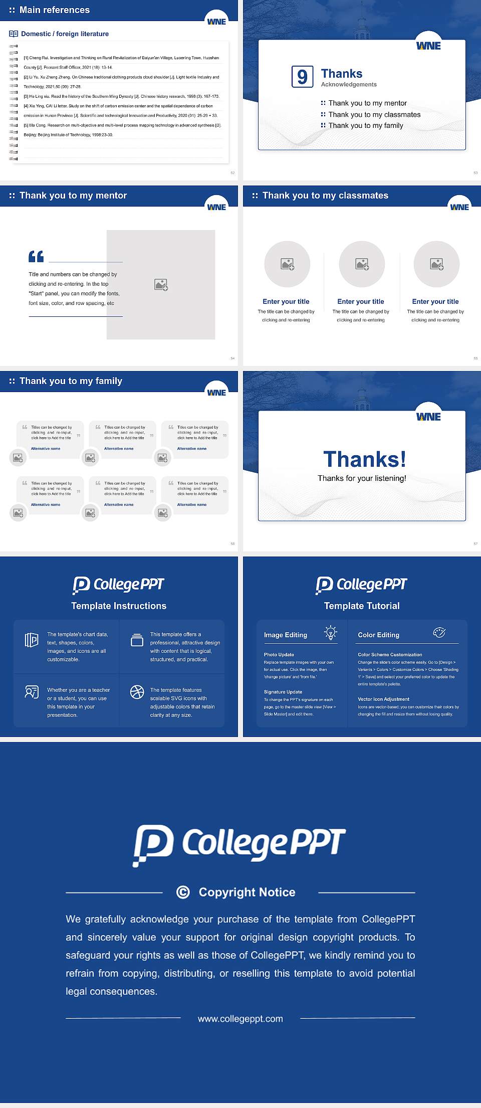 Western New England University Graduation Thesis Defense PPT Template4:3 ratio PPT effect preview image7