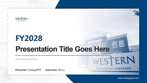 Western Theological Seminary Academic Presentation/Research Findings Report PPT Template