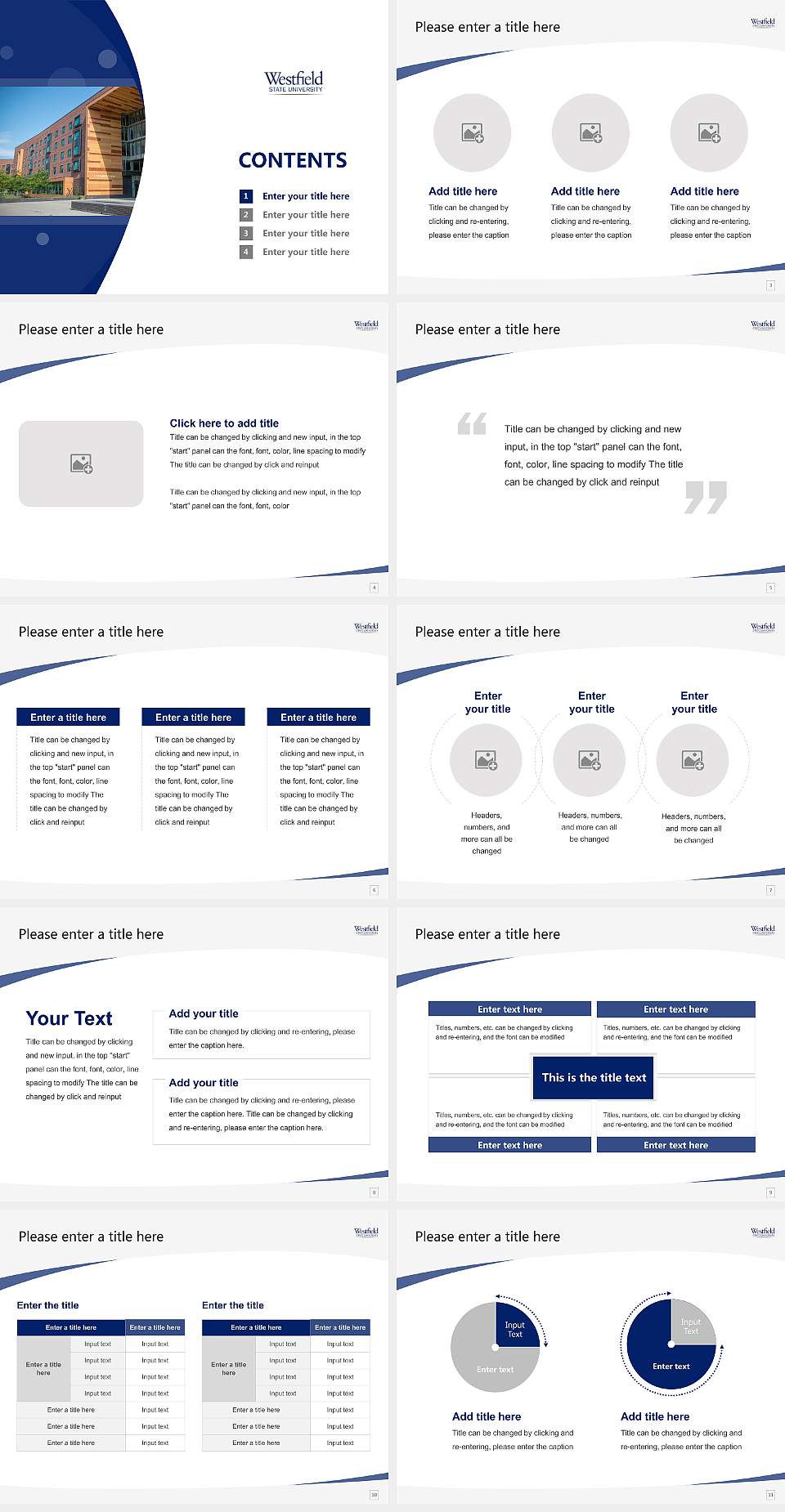 Westfield State University Course/Courseware Creation PPT Template4:3 ratio PPT effect preview image2