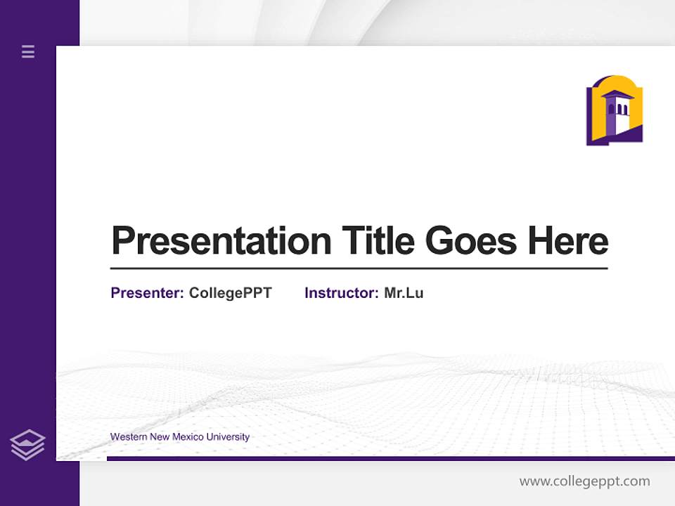 Western New Mexico University Thesis Proposal/Graduation Defense PPT Template4:3 ratio PPT effect preview image5