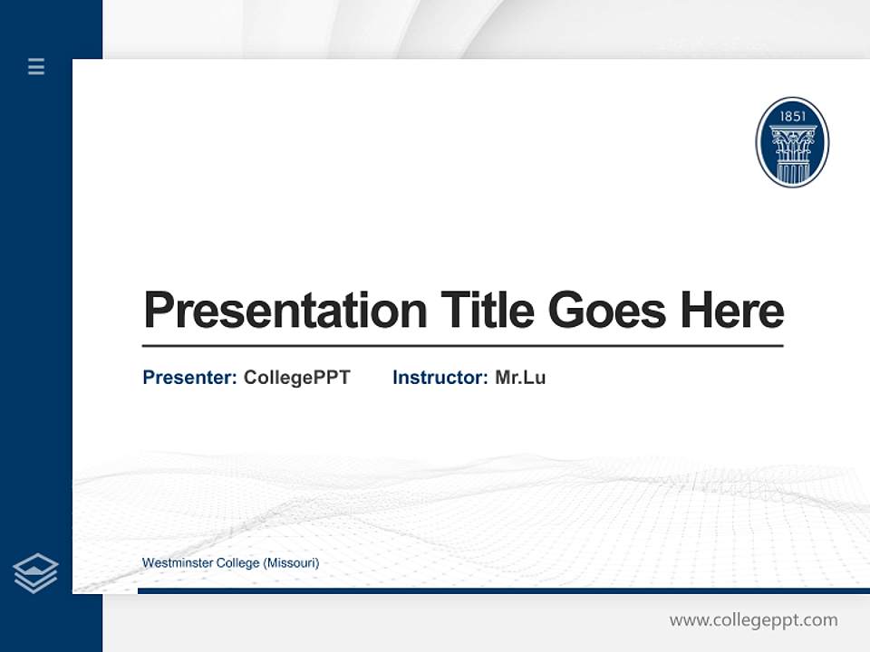 Westminster College (Missouri) Thesis Proposal/Graduation Defense PPT Template4:3 ratio PPT effect preview image5