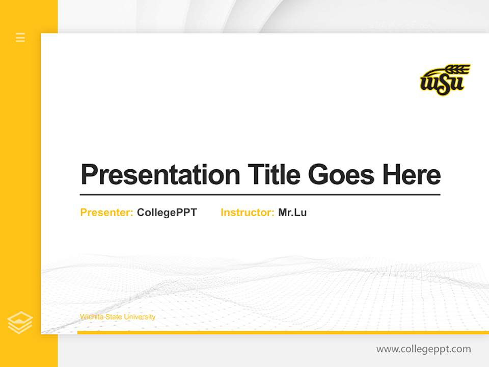 Wichita State University Thesis Proposal/Graduation Defense PPT Template4:3 ratio PPT effect preview image5