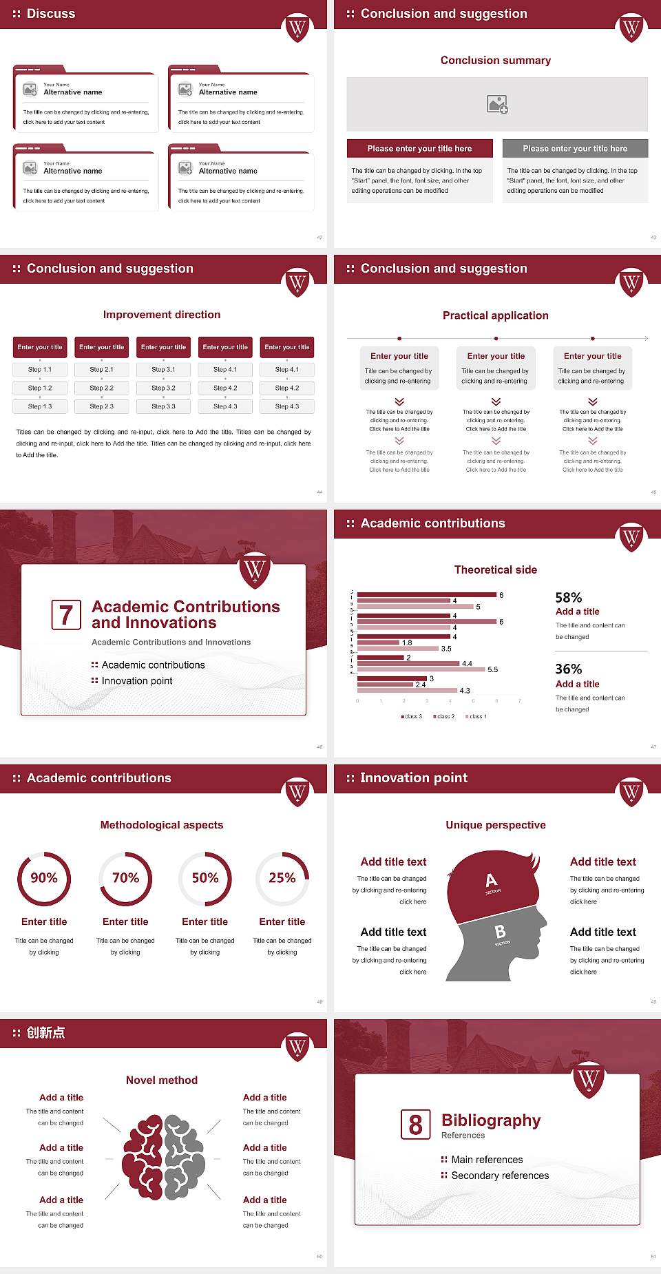 Westminster Theological Seminary Graduation Thesis Defense PPT Template4:3 ratio PPT effect preview image6