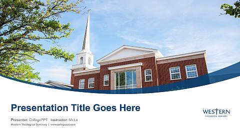 Western Theological Seminary Course/Courseware Creation PPT Template