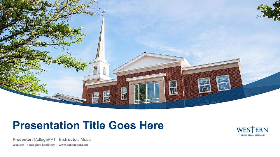 Western Theological Seminary Course/Courseware Creation PPT Template16:9 ratio PPT effect preview image