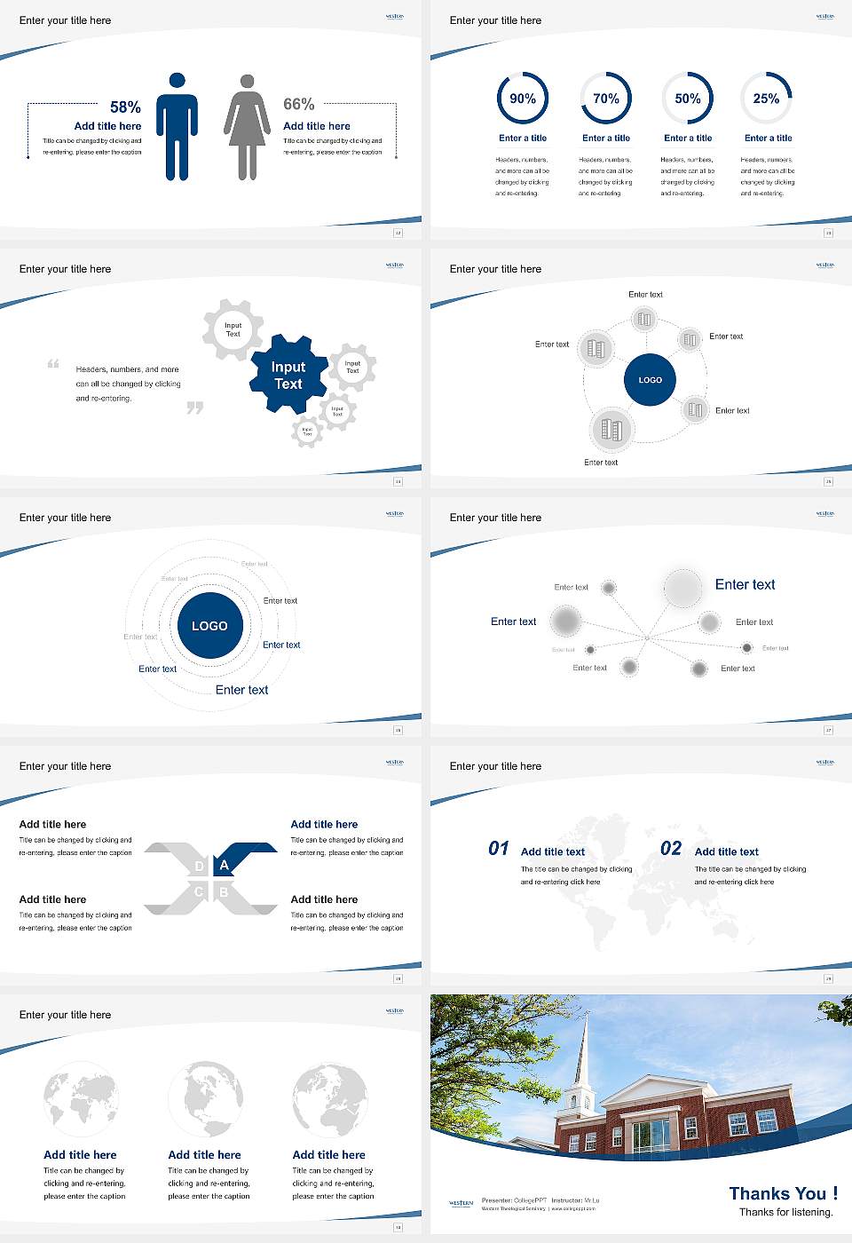 Western Theological Seminary Course/Courseware Creation PPT Template16:9 ratio PPT effect preview image4