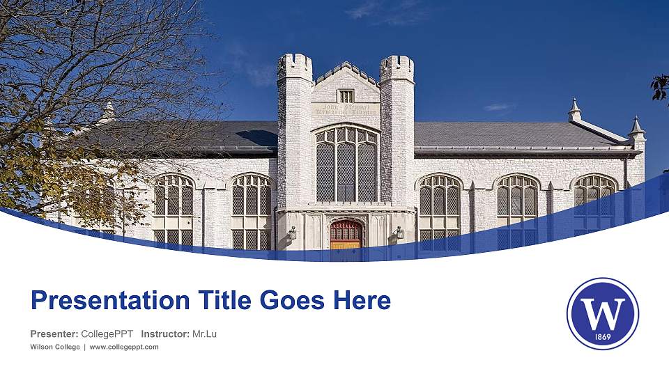 Wilson College Course/Courseware Creation PPT Template16:9 ratio PPT effect preview image