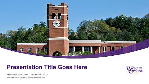 Western Carolina University Course/Courseware Creation PPT Template