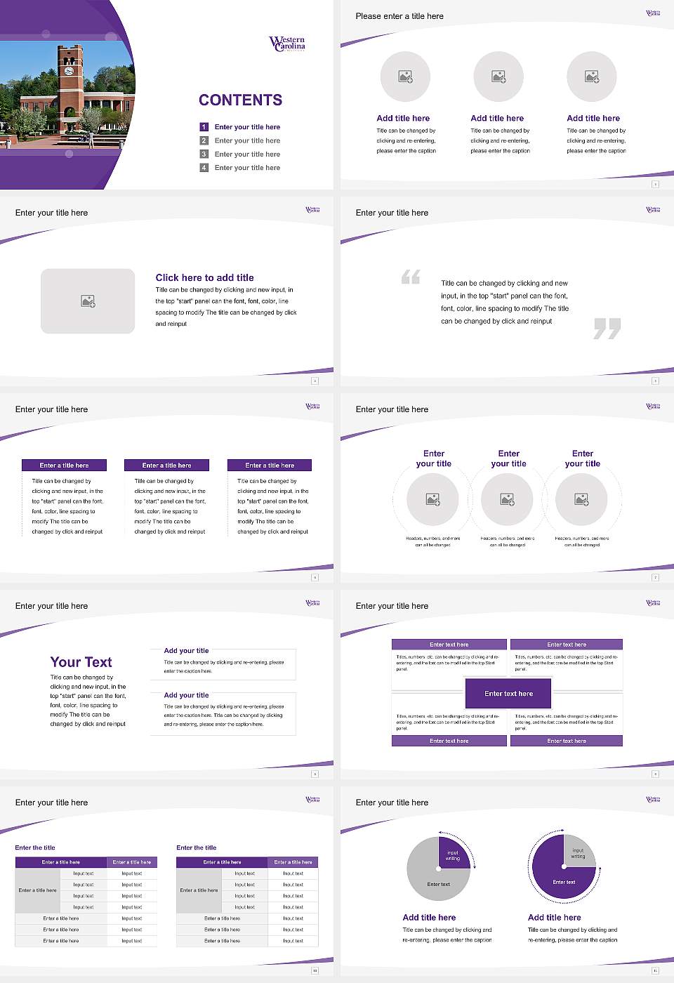 Western Carolina University Course/Courseware Creation PPT Template16:9 ratio PPT effect preview image2