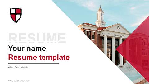 William Carey University Resume PPT Template